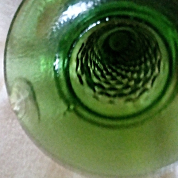 Green Glass Bowl and Vase Set By EO Brody Company Cleveland Ohio USA - Picture 5 of 7